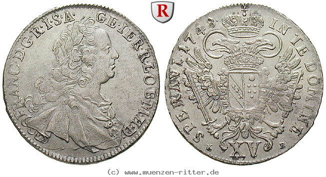 Klicken Sie auf das Bild um es auf Ihrem Rechner zu speichern roemisch-deutsches-reich-franz-i-15-kreuzer/82301.jpg