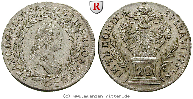 Klicken Sie auf das Bild um es auf Ihrem Rechner zu speichern roemisch-deutsches-reich-franz-i-20-kreuzer/85650.jpg