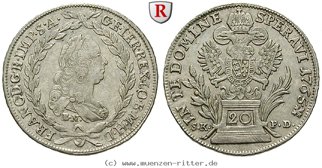 Klicken Sie auf das Bild um es auf Ihrem Rechner zu speichern roemisch-deutsches-reich-franz-i-20-kreuzer/85653.jpg