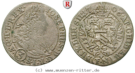 Klicken Sie auf das Bild um es auf Ihrem Rechner zu speichern roemisch-deutsches-reich-joseph-i-3-kreuzer/60833.jpg
