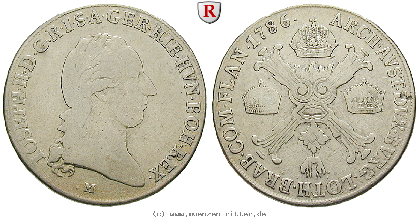 Klicken Sie auf das Bild um es auf Ihrem Rechner zu speichern roemisch-deutsches-reich-joseph-ii-1-2-kronentaler/54658.jpg