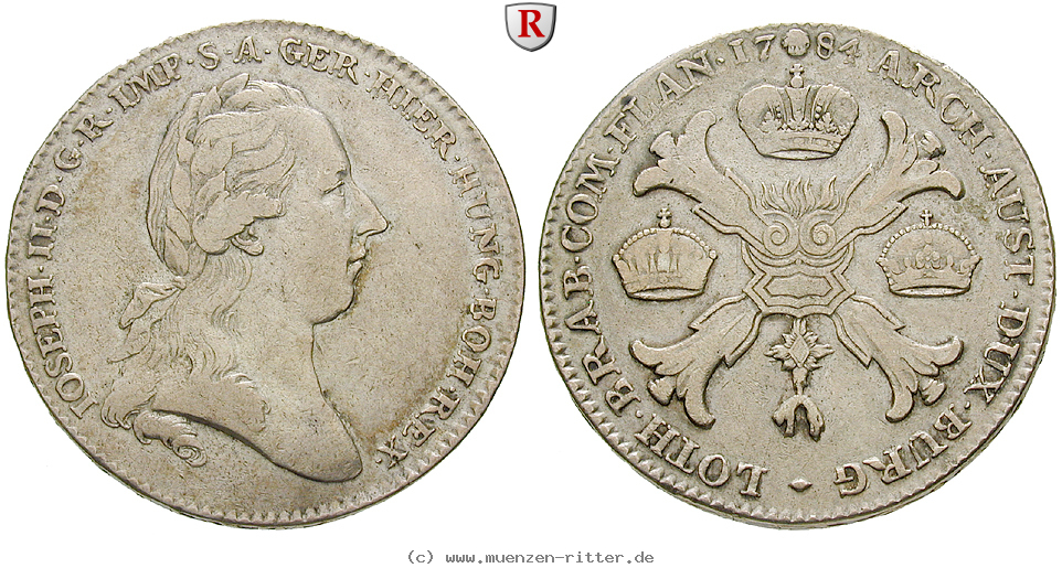 Klicken Sie auf das Bild um es auf Ihrem Rechner zu speichern roemisch-deutsches-reich-joseph-ii-kronentaler/54656.jpg