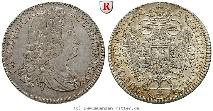 Klicken Sie auf das Bild um es auf Ihrem Rechner zu speichern roemisch-deutsches-reich-karl-vi-1-4-taler/29713.jpg
