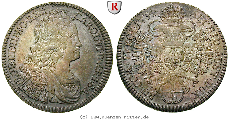 Klicken Sie auf das Bild um es auf Ihrem Rechner zu speichern roemisch-deutsches-reich-karl-vi-1-4-taler/57430.jpg