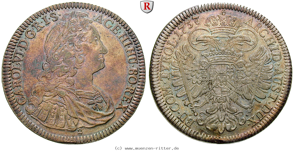 Klicken Sie auf das Bild um es auf Ihrem Rechner zu speichern roemisch-deutsches-reich-karl-vi-reichstaler/70103.jpg