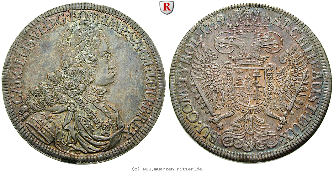 Klicken Sie auf das Bild um es auf Ihrem Rechner zu speichern roemisch-deutsches-reich-karl-vi-reichstaler/72372.jpg
