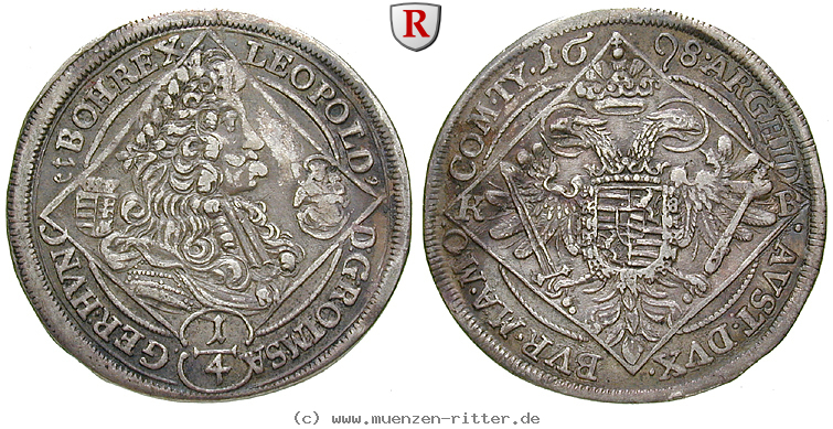 Klicken Sie auf das Bild um es auf Ihrem Rechner zu speichern roemisch-deutsches-reich-leopold-i-1-4-taler/84056.jpg
