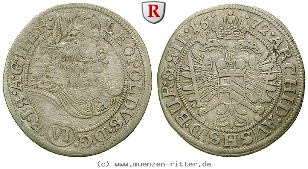 Klicken Sie auf das Bild um es auf Ihrem Rechner zu speichern roemisch-deutsches-reich-leopold-i-6-kreuzer/34543.jpg