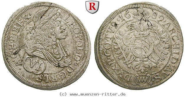 Klicken Sie auf das Bild um es auf Ihrem Rechner zu speichern roemisch-deutsches-reich-leopold-i-6-kreuzer/60984.jpg