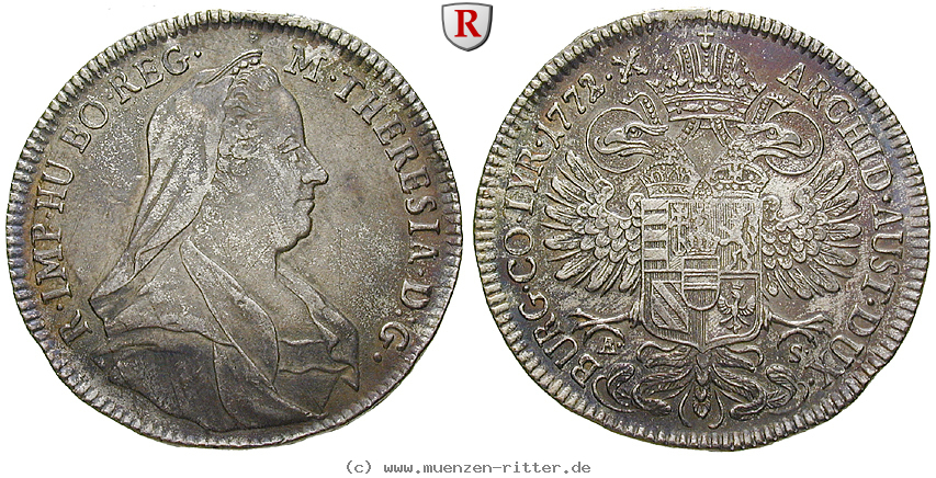 Klicken Sie auf das Bild um es auf Ihrem Rechner zu speichern roemisch-deutsches-reich-maria-theresia-1-2-konventionstaler/84078.jpg