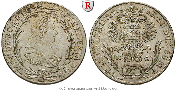 Klicken Sie auf das Bild um es auf Ihrem Rechner zu speichern roemisch-deutsches-reich-maria-theresia-20-kreuzer/61032.jpg