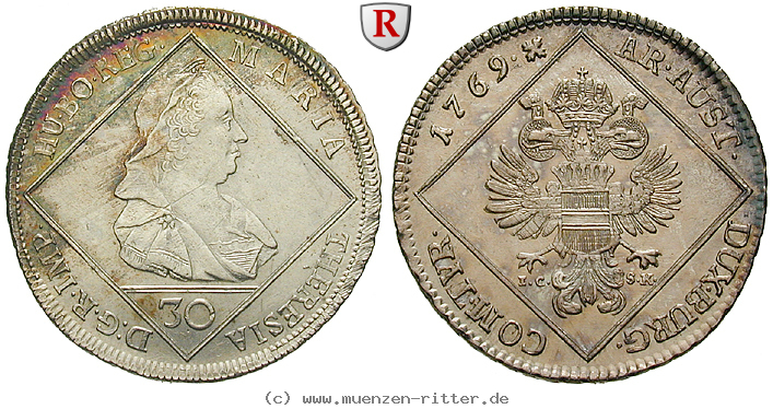 Klicken Sie auf das Bild um es auf Ihrem Rechner zu speichern roemisch-deutsches-reich-maria-theresia-30-kreuzer/90410.jpg