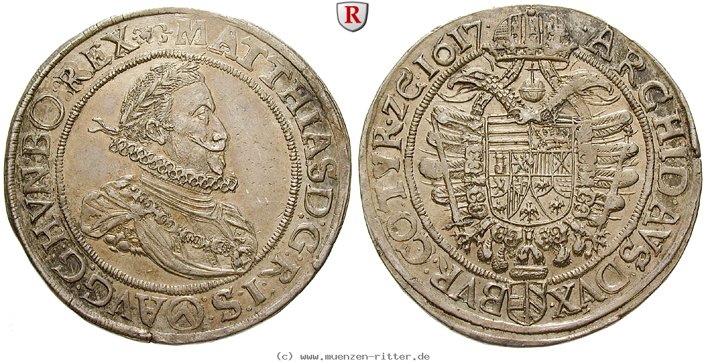 Klicken Sie auf das Bild um es auf Ihrem Rechner zu speichern roemisch-deutsches-reich-matthias-ii-taler/29710.jpg