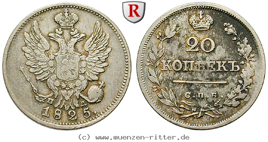 Klicken Sie auf das Bild um es auf Ihrem Rechner zu speichern russland-alexander-i-20-kopeken/32849.jpg