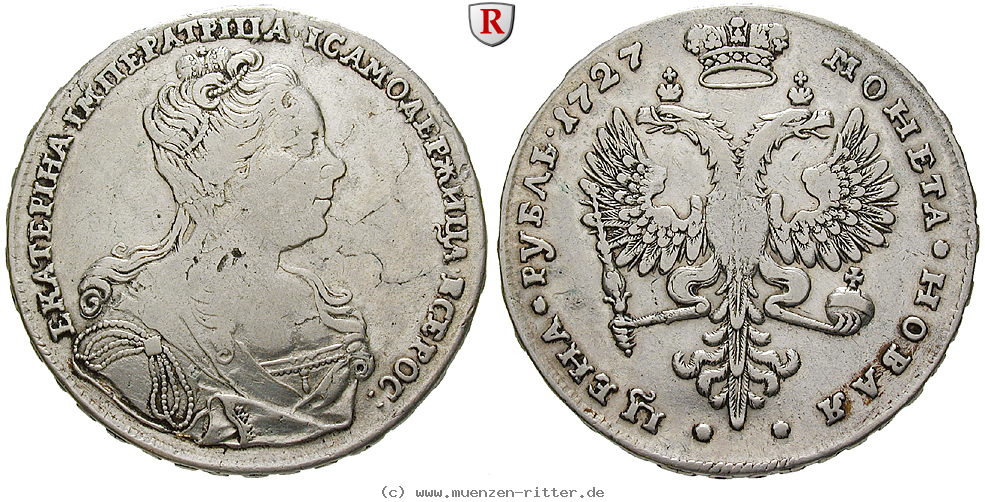 Klicken Sie auf das Bild um es auf Ihrem Rechner zu speichern russland-katharina-i-rubel/82502.jpg
