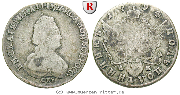 Klicken Sie auf das Bild um es auf Ihrem Rechner zu speichern russland-katharina-ii-1-2-poltina/77521.jpg