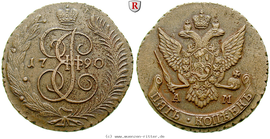 Klicken Sie auf das Bild um es auf Ihrem Rechner zu speichern russland-katharina-ii-5-kopeken/53178.jpg