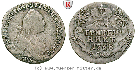 Klicken Sie auf das Bild um es auf Ihrem Rechner zu speichern russland-katharina-ii-grivennik-10-kopeken/83115.jpg