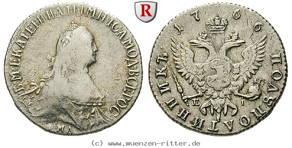 Klicken Sie auf das Bild um es auf Ihrem Rechner zu speichern russland-katharina-ii-polupoltinnik-25-kopeken/32835.jpg
