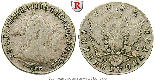 Klicken Sie auf das Bild um es auf Ihrem Rechner zu speichern russland-katharina-ii-polupoltinnik-25-kopeken/32838.jpg