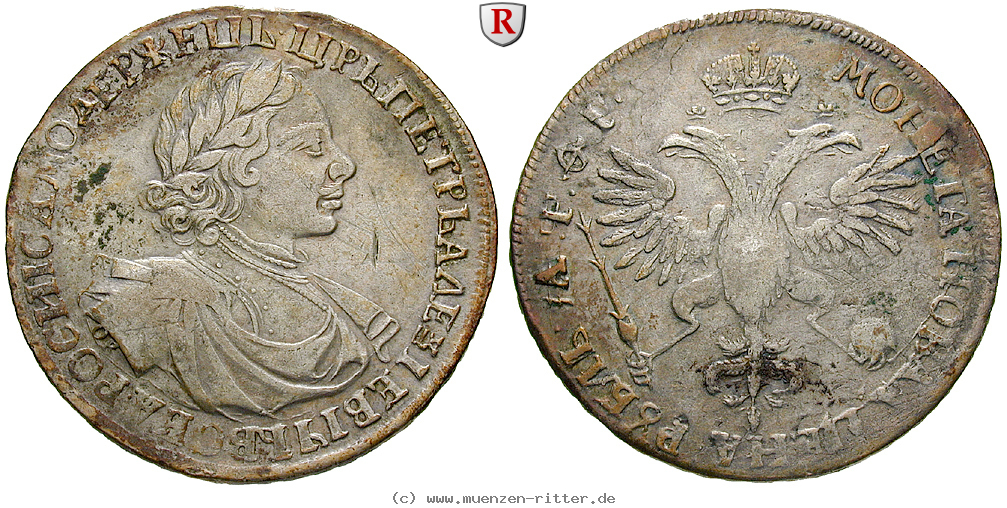 Klicken Sie auf das Bild um es auf Ihrem Rechner zu speichern russland-peter-i-rubel/61549.jpg