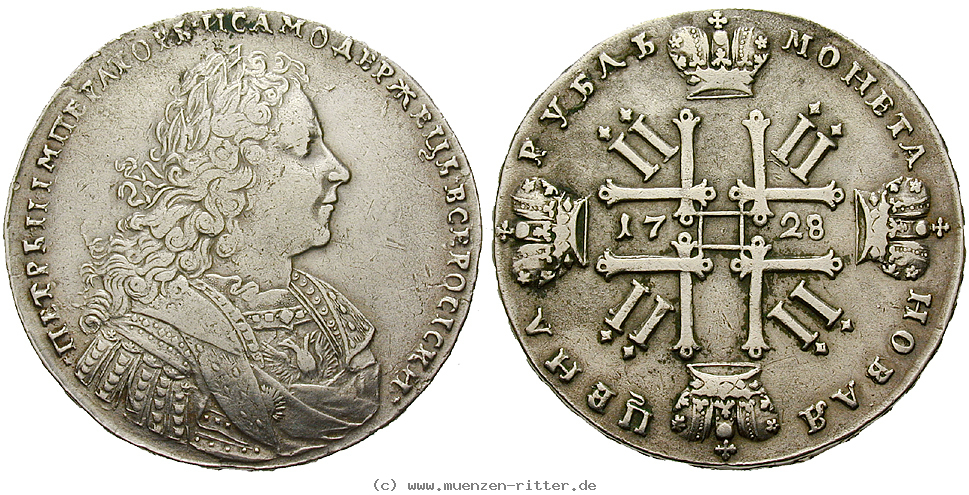 Klicken Sie auf das Bild um es auf Ihrem Rechner zu speichern russland-peter-ii-rubel/32786.jpg
