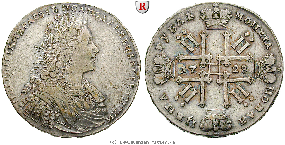 Klicken Sie auf das Bild um es auf Ihrem Rechner zu speichern russland-peter-ii-rubel/70126.jpg