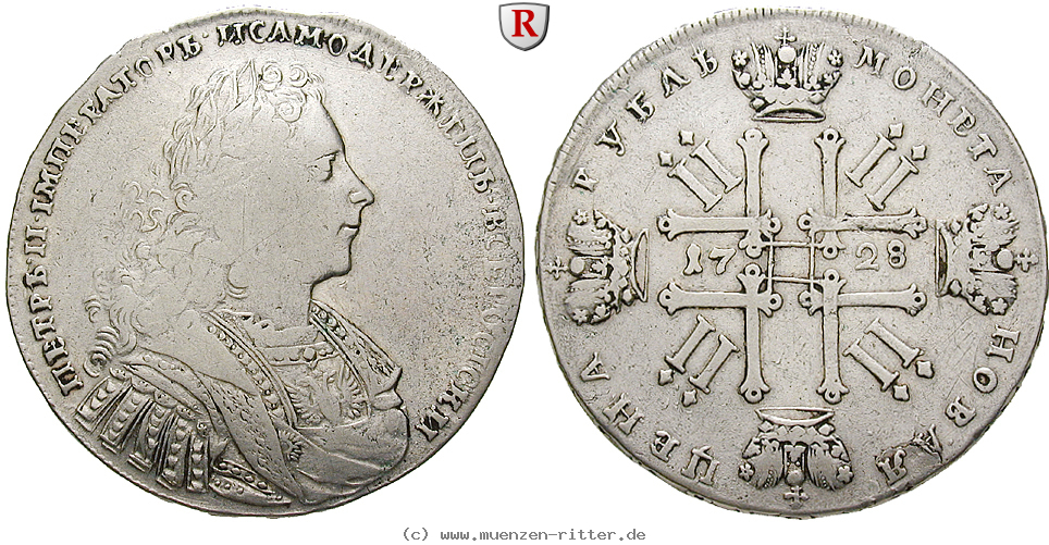 Klicken Sie auf das Bild um es auf Ihrem Rechner zu speichern russland-peter-ii-rubel/82503.jpg