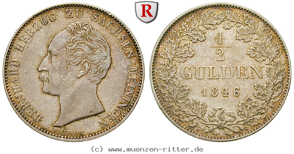 Klicken Sie auf das Bild um es auf Ihrem Rechner zu speichern sachsen-bernhard-erich-freund-1-2-gulden/34461.jpg