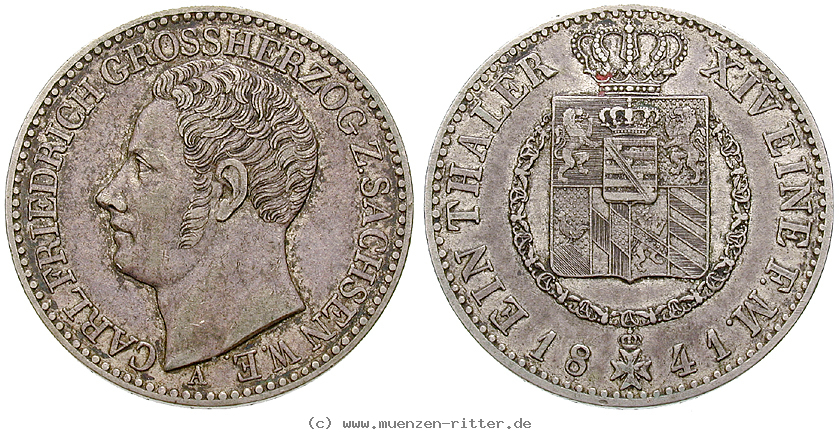 Klicken Sie auf das Bild um es auf Ihrem Rechner zu speichern sachsen-carl-friedrich-taler/22575.jpg
