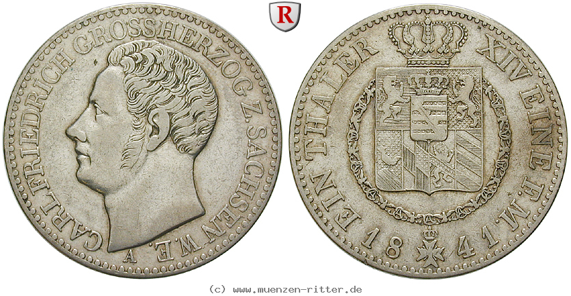 Klicken Sie auf das Bild um es auf Ihrem Rechner zu speichern sachsen-carl-friedrich-vereinstaler/82398.jpg