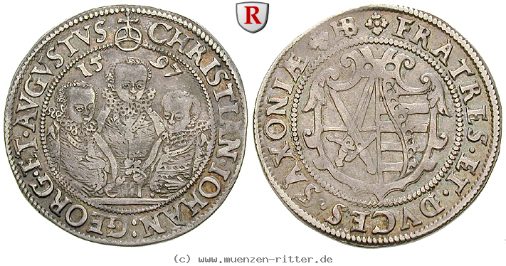 Klicken Sie auf das Bild um es auf Ihrem Rechner zu speichern sachsen-christian-ii--johann-georg-august-unter-vormundschaft-1-4-taler/19067.jpg
