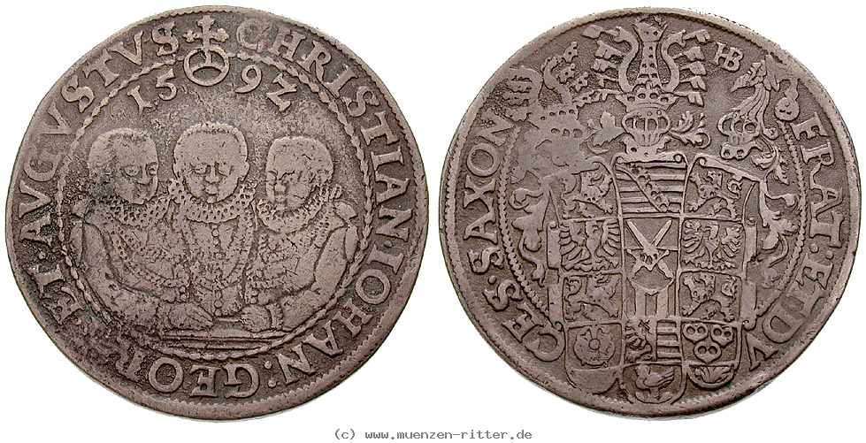 Klicken Sie auf das Bild um es auf Ihrem Rechner zu speichern sachsen-christian-ii--johann-georg-august-unter-vormundschaft-reichstaler/15593.jpg