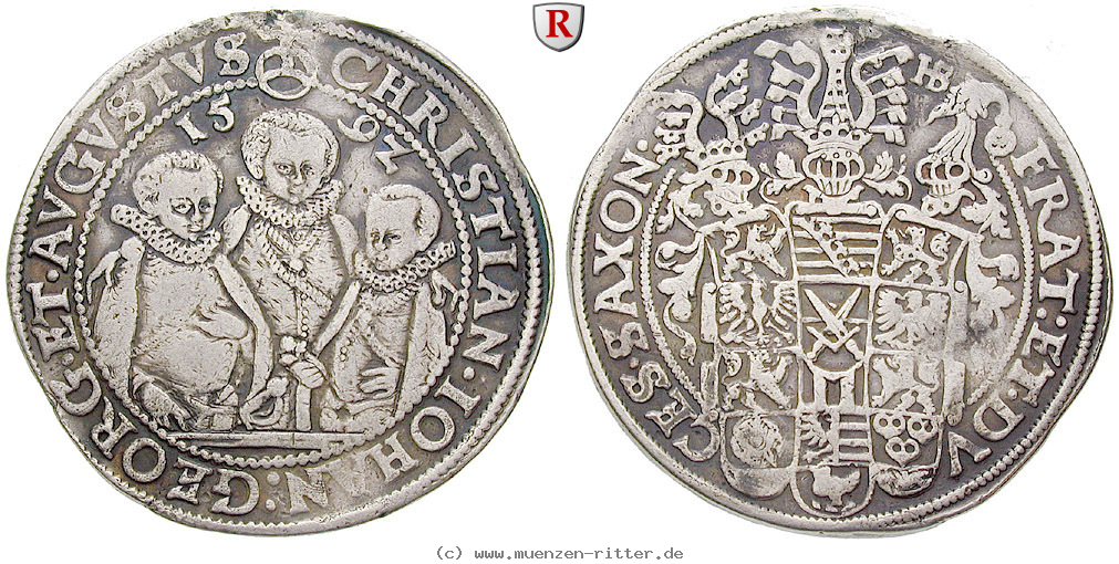 Klicken Sie auf das Bild um es auf Ihrem Rechner zu speichern sachsen-christian-ii--johann-georg-august-unter-vormundschaft-reichstaler/24360.jpg