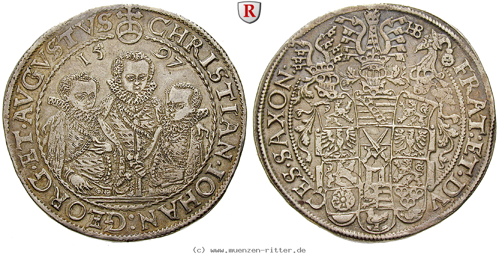 Klicken Sie auf das Bild um es auf Ihrem Rechner zu speichern sachsen-christian-ii--johann-georg-august-unter-vormundschaft-reichstaler/29376.jpg
