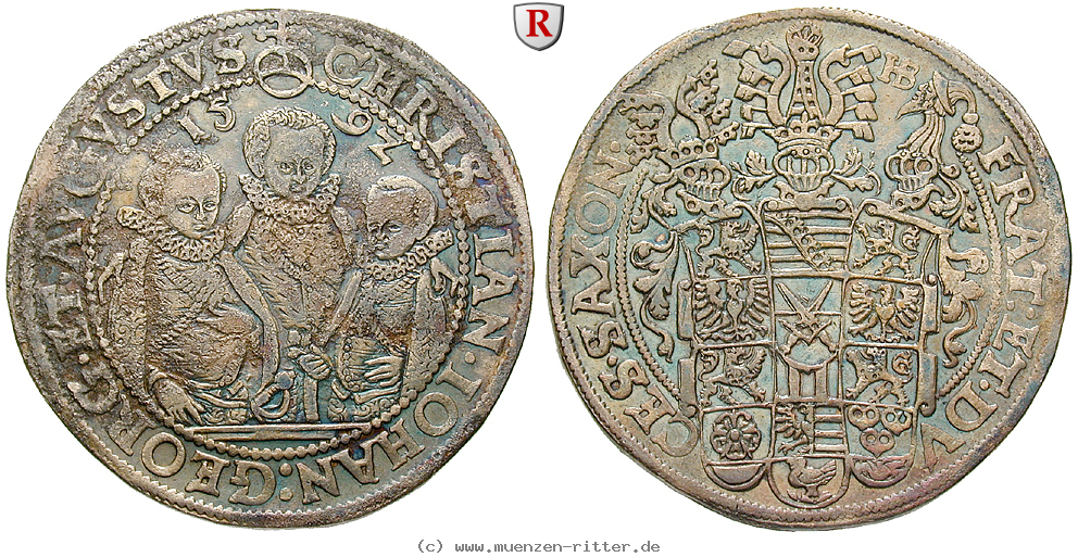 Klicken Sie auf das Bild um es auf Ihrem Rechner zu speichern sachsen-christian-ii--johann-georg-august-unter-vormundschaft-reichstaler/51592.jpg