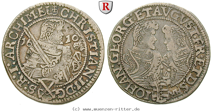 Klicken Sie auf das Bild um es auf Ihrem Rechner zu speichern sachsen-christian-ii--johann-georg-i--august-1-4-reichstaler/50998.jpg