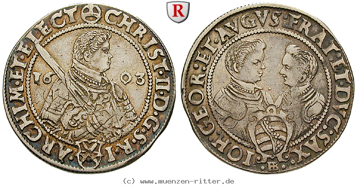 Klicken Sie auf das Bild um es auf Ihrem Rechner zu speichern sachsen-christian-ii--johann-georg-i--august-1-4-reichstaler/53720.jpg