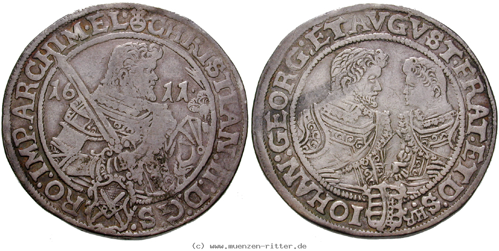 Klicken Sie auf das Bild um es auf Ihrem Rechner zu speichern sachsen-christian-ii--johann-georg-i--august-reichstaler/eadt8522.jpg