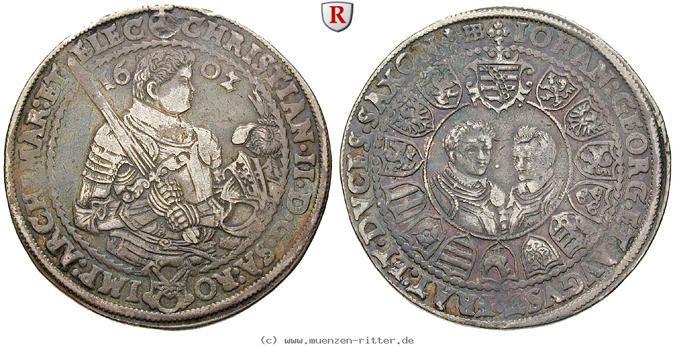 Klicken Sie auf das Bild um es auf Ihrem Rechner zu speichern sachsen-christian-ii--johann-georg-i--august-taler/76217.jpg