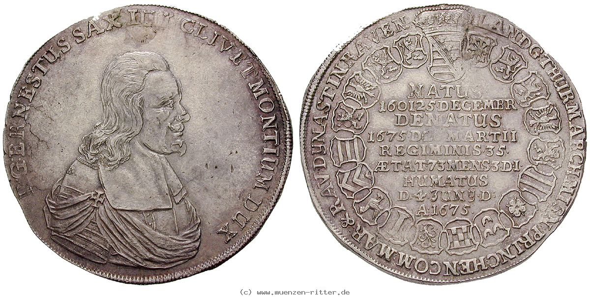 Klicken Sie auf das Bild um es auf Ihrem Rechner zu speichern sachsen-ernst-der-fromme-taler/15640.jpg