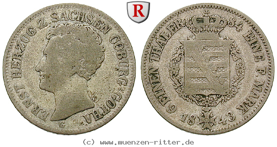 Klicken Sie auf das Bild um es auf Ihrem Rechner zu speichern sachsen-ernst-i-1-6-taler/90774.jpg