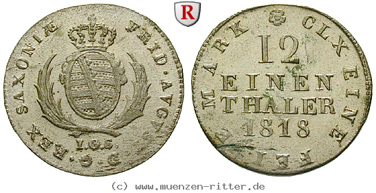 Klicken Sie auf das Bild um es auf Ihrem Rechner zu speichern sachsen-friedrich-august-i-1-12-taler/31552.jpg