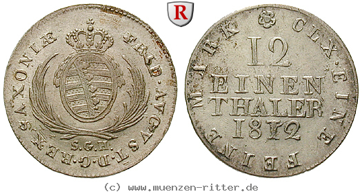 Klicken Sie auf das Bild um es auf Ihrem Rechner zu speichern sachsen-friedrich-august-i-1-12-taler/95123.jpg