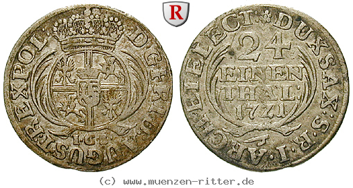 Klicken Sie auf das Bild um es auf Ihrem Rechner zu speichern sachsen-friedrich-august-i-1-24-taler/42048.jpg