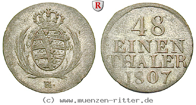 Klicken Sie auf das Bild um es auf Ihrem Rechner zu speichern sachsen-friedrich-august-i-1-48-taler/42833.jpg