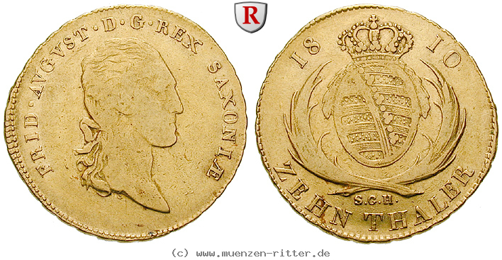 Klicken Sie auf das Bild um es auf Ihrem Rechner zu speichern sachsen-friedrich-august-i-10-taler/31211.jpg
