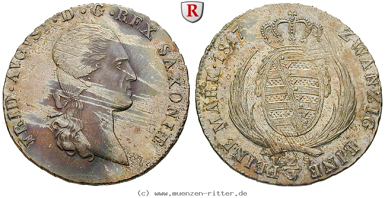 Klicken Sie auf das Bild um es auf Ihrem Rechner zu speichern sachsen-friedrich-august-i-2-3-taler/76238.jpg