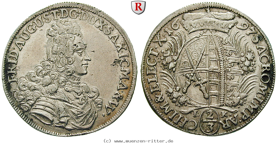 Klicken Sie auf das Bild um es auf Ihrem Rechner zu speichern sachsen-friedrich-august-i-2-3-taler/92887.jpg
