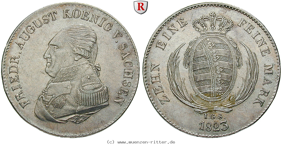 Klicken Sie auf das Bild um es auf Ihrem Rechner zu speichern sachsen-friedrich-august-i-konventionstaler/97444.jpg